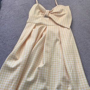 Plaid Yellow Summer Dress